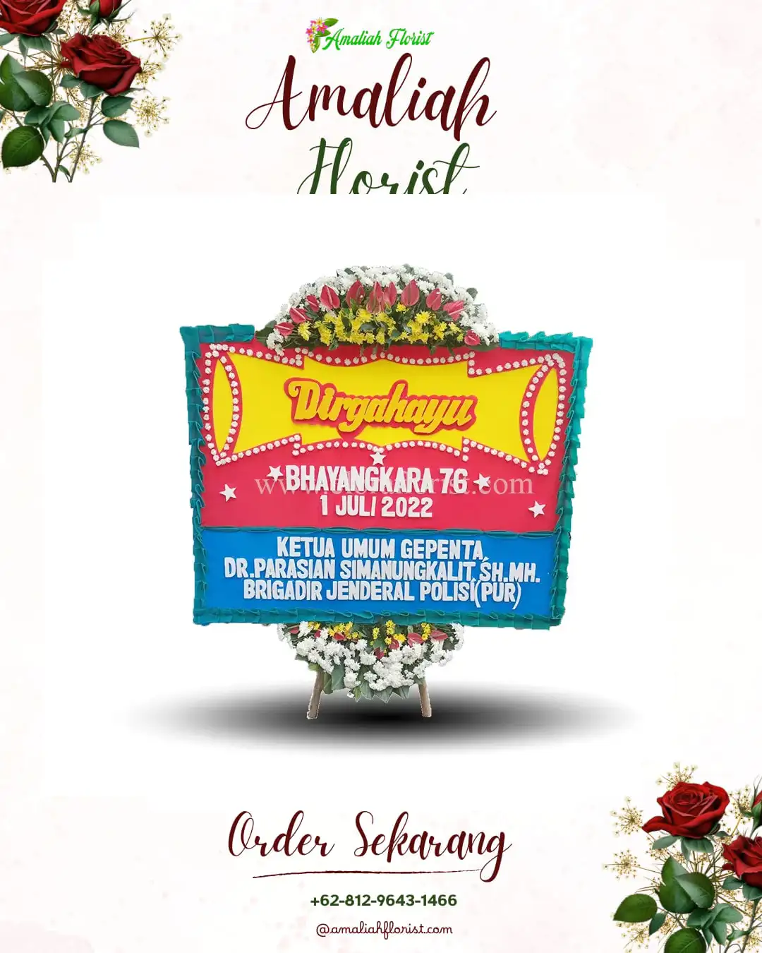 Papan Bunga HUT Ulang Tahun Kabupaten